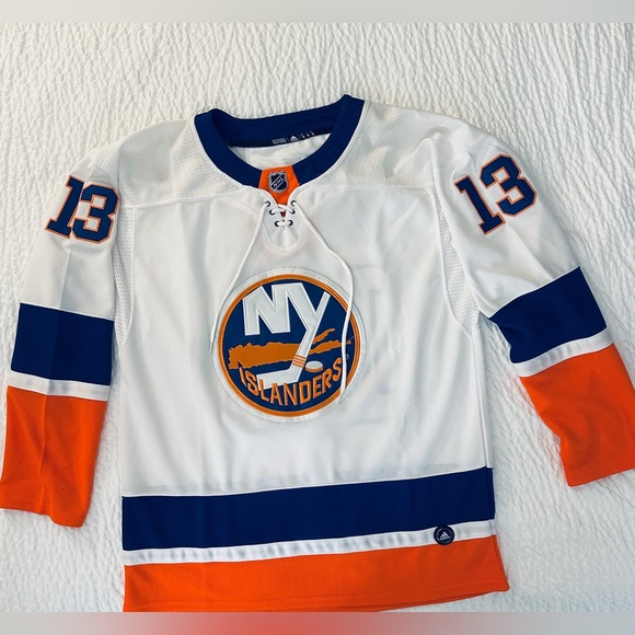 Adidas PrimeGreen Mathew Barzal New York Islanders Home Jersey White Size 52 - Picture 1 of 6